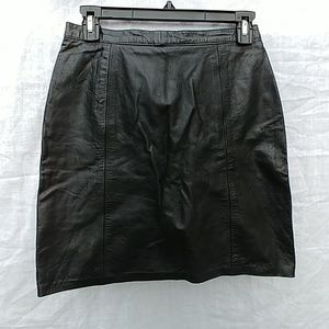 Phoenix Vintage Leather Mini Skirts Blac 11/12